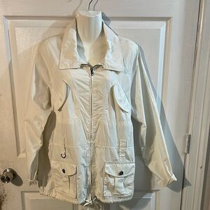 New York & Company Cream Utility Jacket